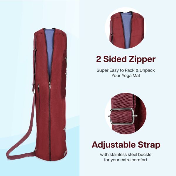 Premium Yoga Mat Bag with Multi Functional Storage & Adjustable Strap - Image 6