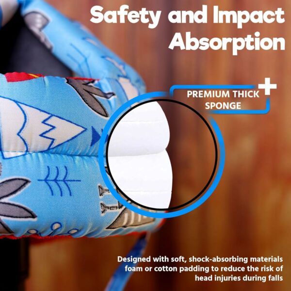 Adjustable Baby Safety Helmet for Infants & Toddlers - Cushioned Headguard - Image 2
