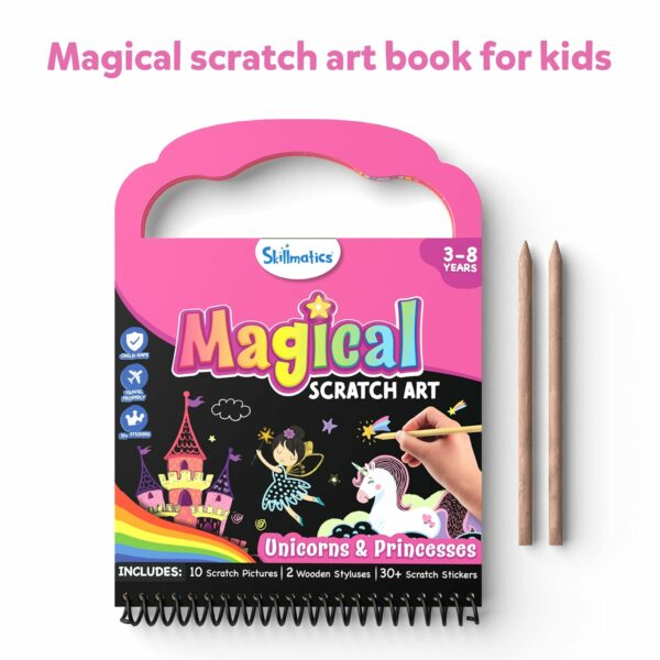 Magical Scratch Art Book for Kids - Unicorns & Princesses - Image 3