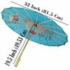 Japanese Traditional Handmade Parasol Umbrella - 33 Inch Light Blue
