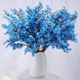 Artificial Baby's Breath Gypsophila Flowers - Blue Bouquet