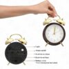 6 Inch Twin Bell Alarm Clock - Battery Powered Night Light