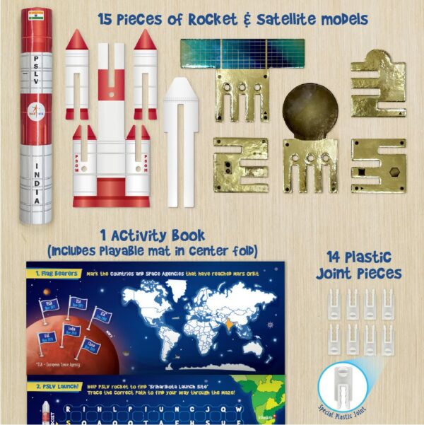 ISRO Mangalyaan Rocket Model & Satellite Educational Toy for Kids 5+ - Image 2