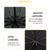 Large Automatic 3-Fold Umbrella with Travel Cover - Windproof