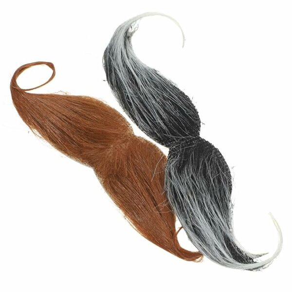 2x Self Adhesive Fake Mustache & Beard for Parties - Image 3