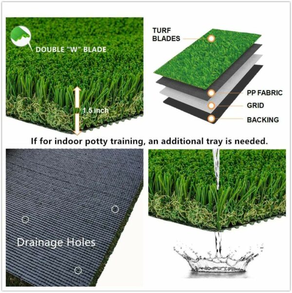 35MM Artificial Grass Carpet Mat for Balcony & Lawn - 6.5x7.5 Ft - Image 2