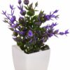Artificial Plants with Pot - Realistic Multi Variety, Pack of 8