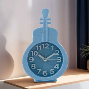 Stylish Violin-Shaped Alarm Clock for Heavy Sleepers - Blue