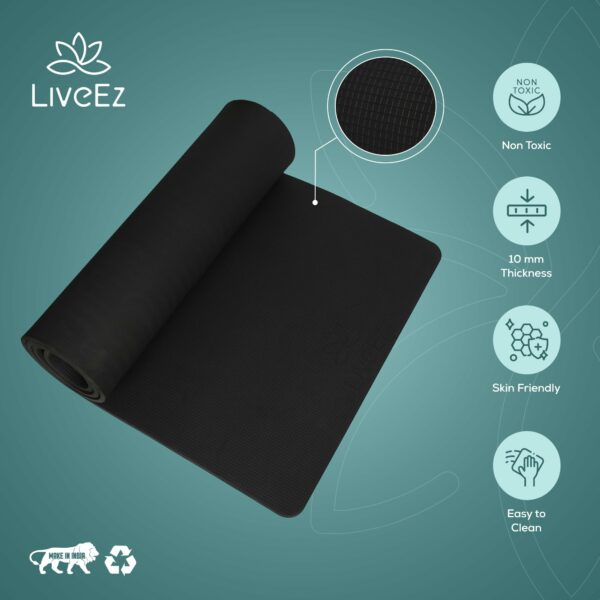Anti-Skid Lightweight EVA Yoga Mat with Carry Bag for Men and Women - Image 2