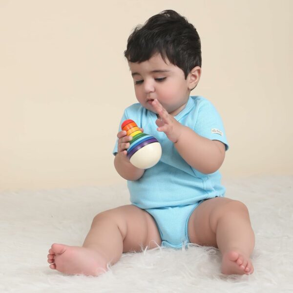 Wooden Roly Poly Tumbler Toy for Babies 6 Months+, Eco-Friendly - Image 4