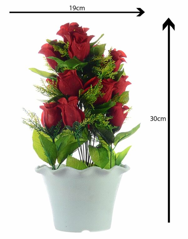 Artificial Mixed Floral Arrangements in Elegant Ceramic Pot - Image 2