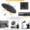 Folding Windproof Umbrella with Carabiner Handle - 40-Inch