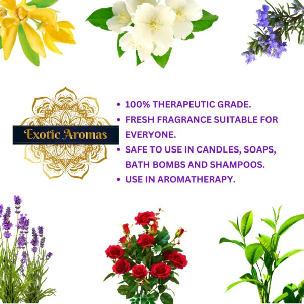 Pack of 5 Essential Oils - Lavender, Lemongrass, Jasmine, Orange, Rose - Image 5