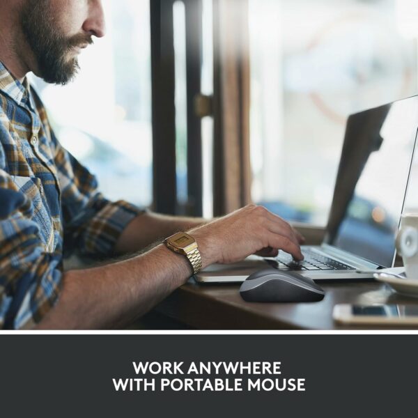 Logitech M186 Wireless Mouse - 2.4GHz, 1000 DPI, Ambidextrous - Image 2