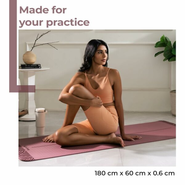 Yoga Mat for All Levels | 6mm TPE Cushioning | Lightweight & Portable - Image 3