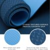 6mm Thick TPE Yoga Mat with Carry Bag & Strap - Blue