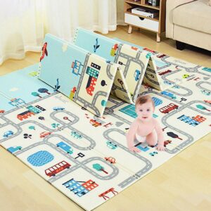 Extra Large Reversible Baby Play Mat - BPA Free Foam (6.5x5 ft)
