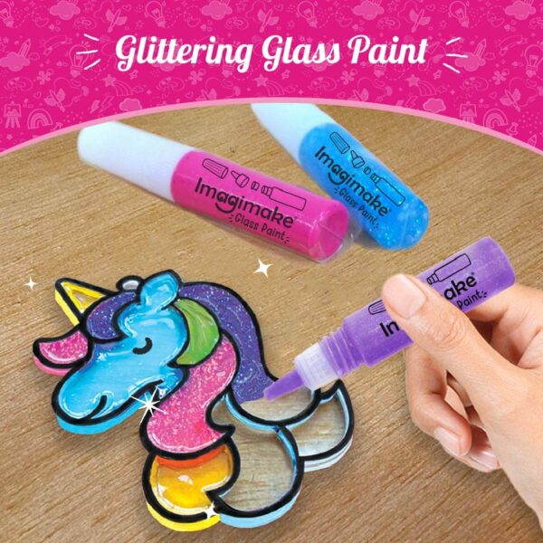 DIY Glass Painting Kit - 16 Piece Princess & Unicorn Set for Kids - Image 5