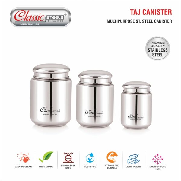 Elegant Stainless Steel Canister for Tea, Coffee & Spices - 1000ML - Image 4