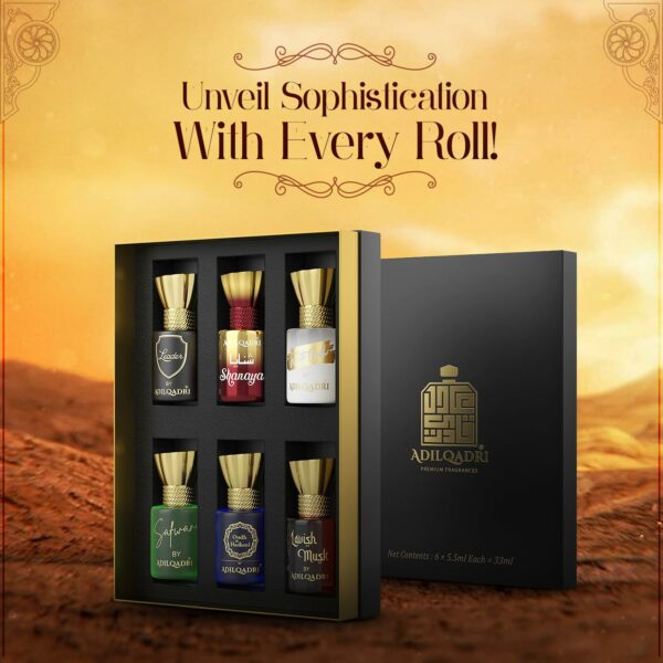 Luxury Non Alcoholic Roll-On Attar Perfume Set for Him & Her - 6 Bottles of 5.5ml Each - Image 2