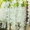 12 Pcs 43.2 Inch Artificial Wisteria Vine Garland - White