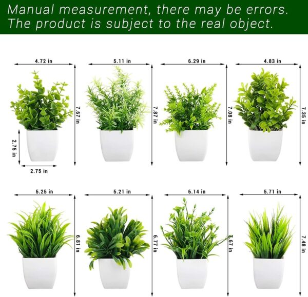Set of 8 Artificial Eucalyptus Plants for Home Decor - Image 4