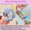 10M Clear Stretchy Elastic Cord - 1.0mm for Jewelry Making