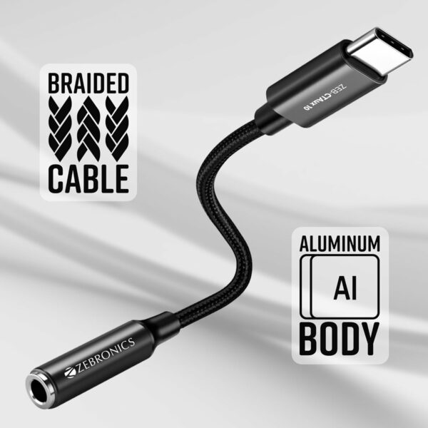 Type C to 3.5mm Audio Converter with DAC Chip - Compatible with Smartphones & Laptops - Image 4