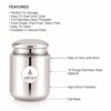Stainless Steel Airtight Canister Set - 750ml, Pack of 2