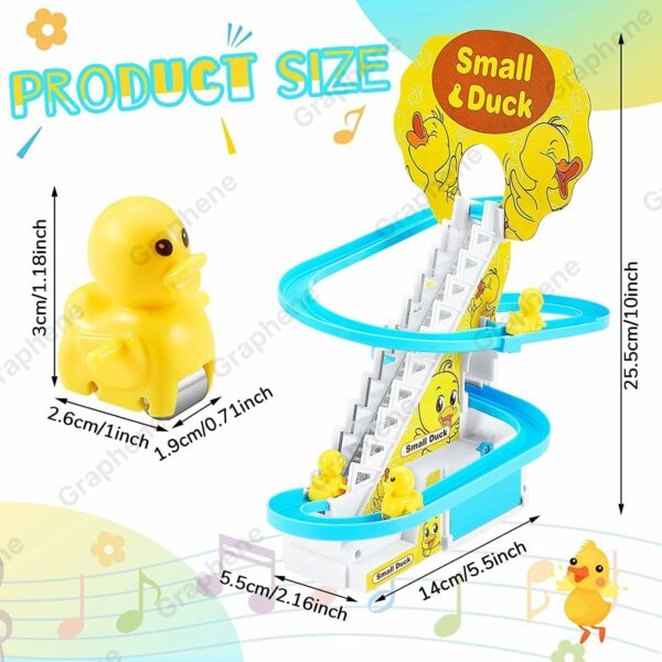 Small Duck Slide Stair Climbing Toy with Lights & Music - Image 5
