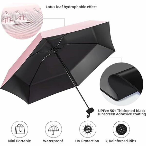 Compact Travel Umbrella - Lightweight, Waterproof & UV Protection - Image 5
