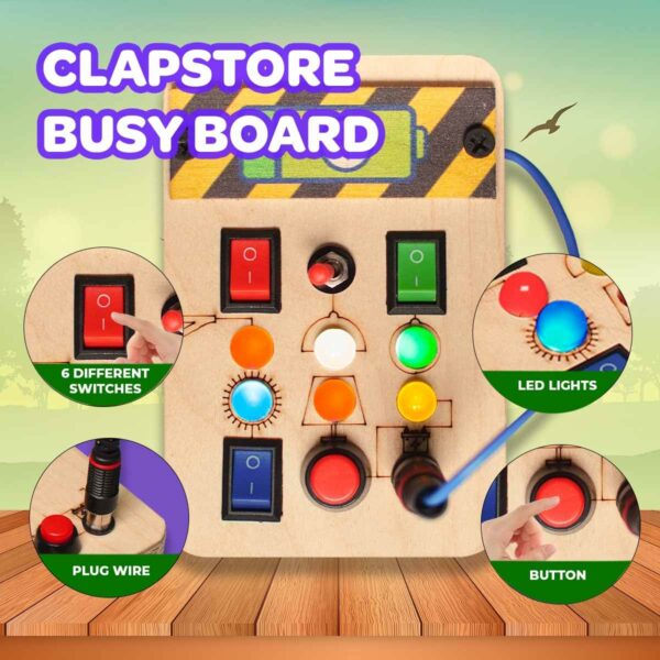 Busy Board V1.5 with LED Light - Sensory Toys for Toddlers 1-3 - Image 5