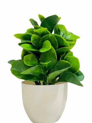 Lifelike Cotton White Pot Artificial Flower Plant for Home Decor