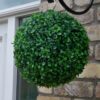 Plastic Boxwood Buxus Grass Hanging Topiary Ball - 32 cm Green