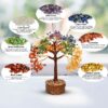 7 Chakra Stone Tree with 500 Beads - Natural Healing Crystal