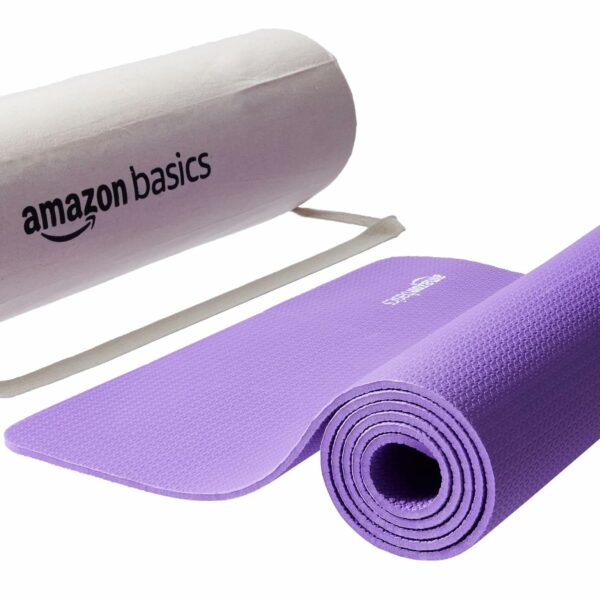 6 MM Thick Anti-Slip Yoga Mat with Carry Bag - Purple