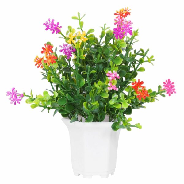 Artificial Flower Plants in Cute Hexa Pots - Pack of 8 - Image 2