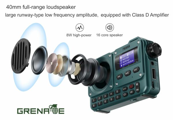 Portable 5W FM Radio with Bluetooth, USB, TF Card, LCD Display - Image 3