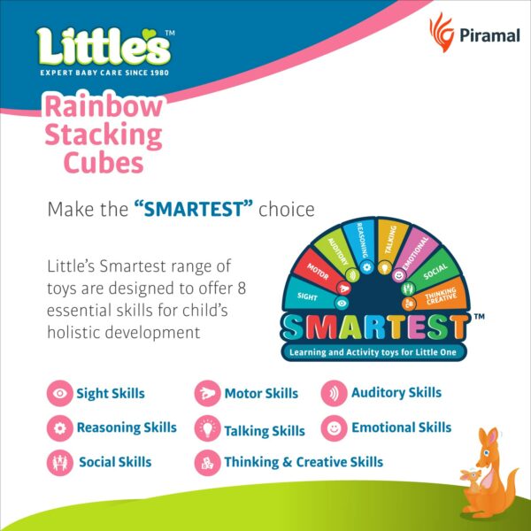 Rainbow Stacking Cubes - Activity Toy for Babies & Toddlers - Image 6