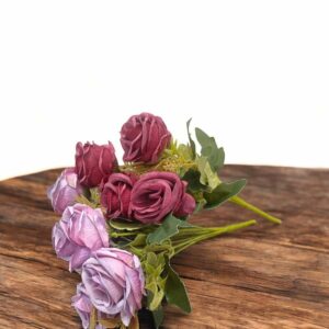 2 Pcs Artificial Rose Flowers Bunch for Home Decoration