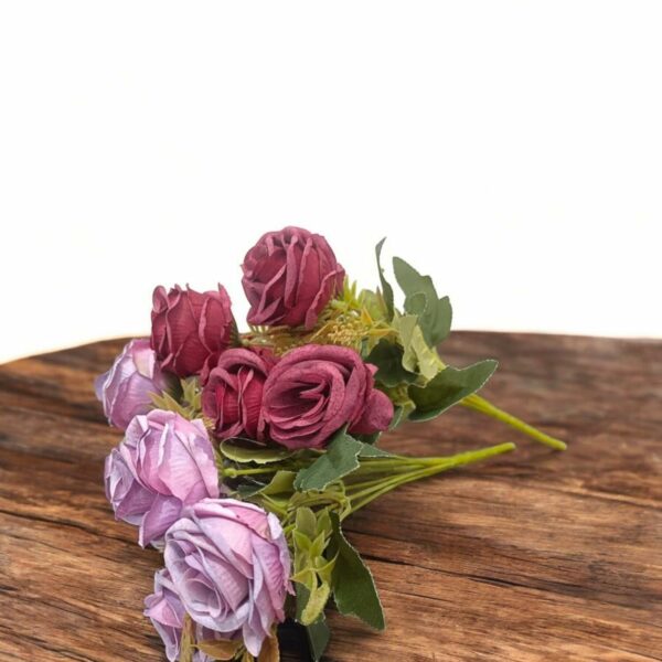 2 Pcs Artificial Rose Flowers Bunch for Home Decoration