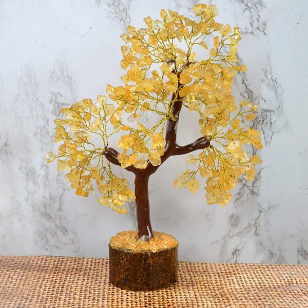 Agate Gemstone Bonsai Money Tree - 200 Beads, 8in, Home Decor - Image 2