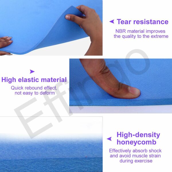 4MM Non-Skid Yoga Mat with Carry Strap - Comfortable & Durable - Image 3
