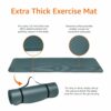 Extra Thick NBR Yoga and Exercise Mat with Carrying Strap
