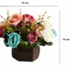 Elegant Wooden Pot with Multi-Design Dry Artificial Flowers