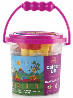 ColourUp Clay Art Kit for Kids - Non-Toxic, 12 Colors, Molds & Tools
