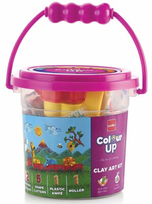 ColourUp Clay Art Kit for Kids - Non-Toxic, 12 Colors, Molds & Tools
