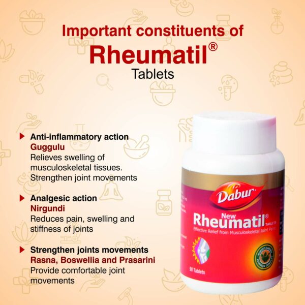 Rheumatil - Ayurvedic Pain Relief Tablets, 90 Count - Image 2