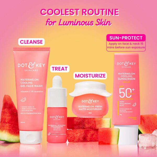 Watermelon Cooling Sunscreen SPF 50+ PA++++ with Hyaluronic Acid - 50g - Image 6