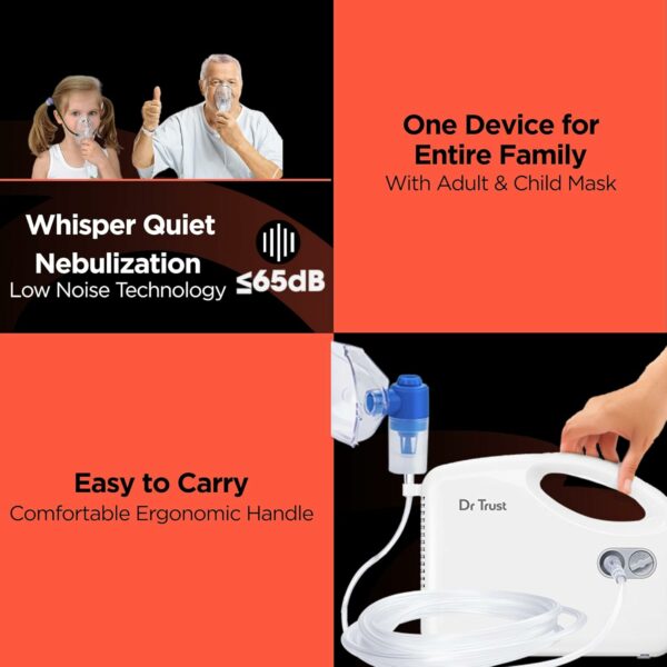 Compressor Nebulizer Machine for Adults & Kids with Flow Adjuster - Image 4